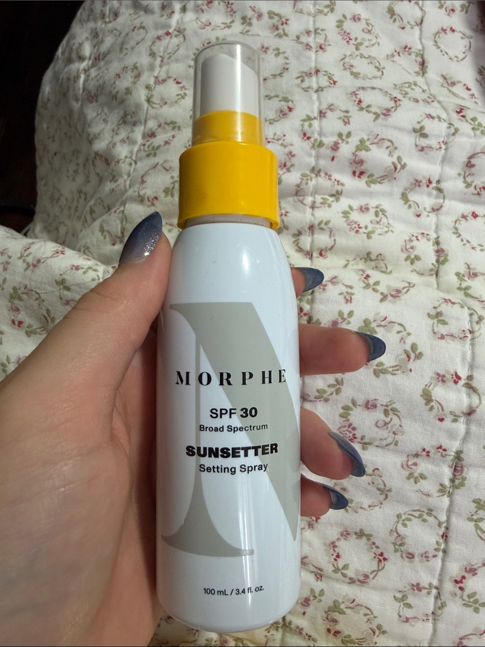 Morphe Sunsetter Setting Spray in Yellow and White